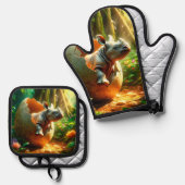 Rhino Ovenwant & Pannenlap Set (Voorkant / Achterkant)