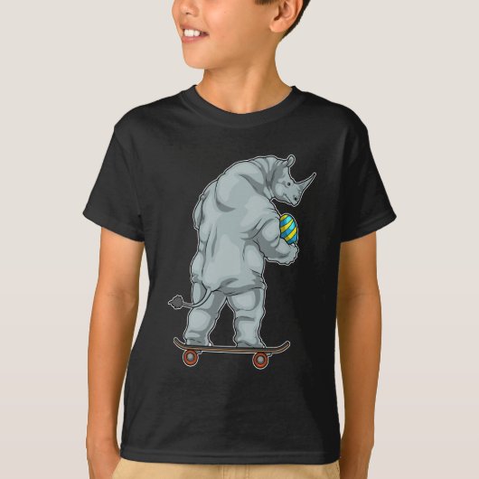 Rhino Paasei Skateboard T-shirt (Voorkant)