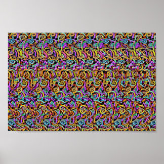 Rhino-partij - Verborgen 3D-afdrukken Poster