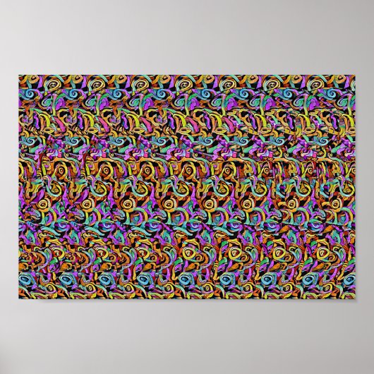 Rhino-partij - Verborgen 3D-afdrukken Poster (Voorkant)