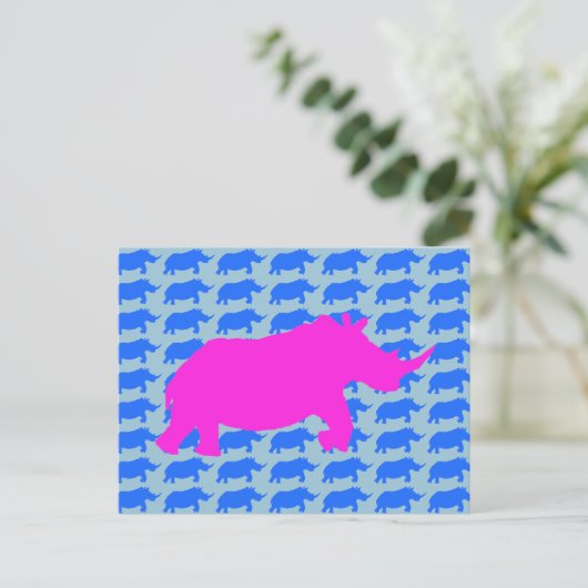 Rhino Pattern Art Briefkaart (Staand voorkant)