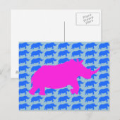 Rhino Pattern Art Briefkaart (Voorkant / Achterkant)