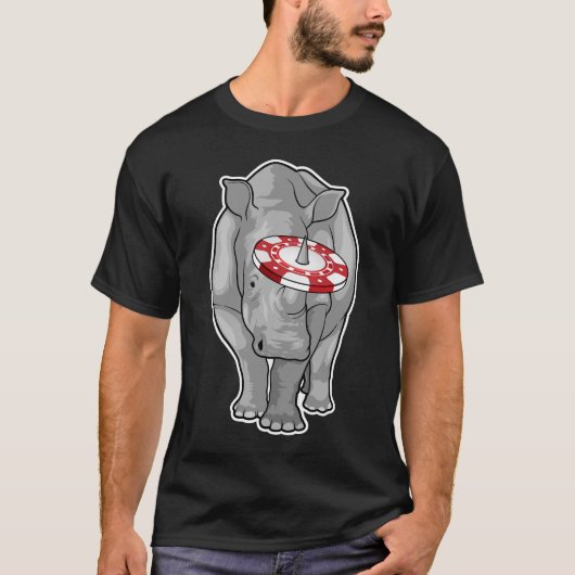 Rhino Poker-chips T-shirt (Voorkant)