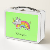 Rhino Rainbow Cute Kinder Rhinoceros (Voorkant)