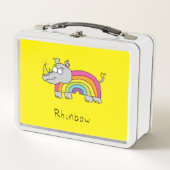 Rhino Rainbow Cute Kinder Rhinoceros (Voorkant)