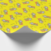 Rhino Rainbow Cute Kinder Rhinoceros Cadeaupapier (Hoek)