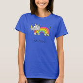 Rhino Rainbow Funny Cute Kinder Rhinoceros T-shirt (Voorkant)
