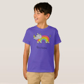 Rhino Rainbow Funny Kinder T-shirt (Voorkant volledig)