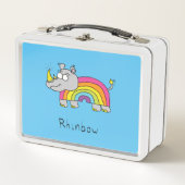 Rhino Rainbow Rhinoceros Kinder Cute (Voorkant)