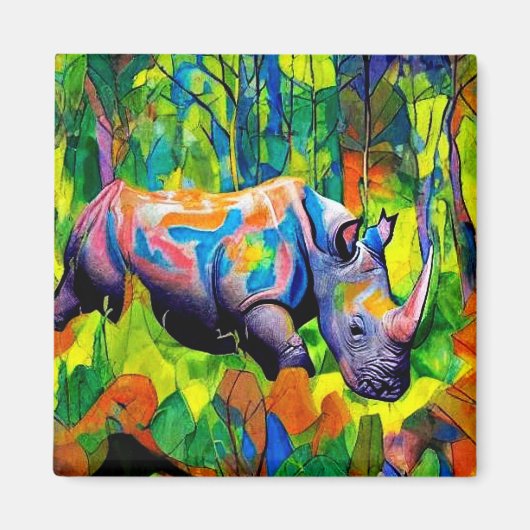 Rhino-reflecterend loof magneet (Voorkant)