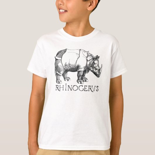 Rhino Rhinoceros German Artist Durer T-shirt (Voorkant)