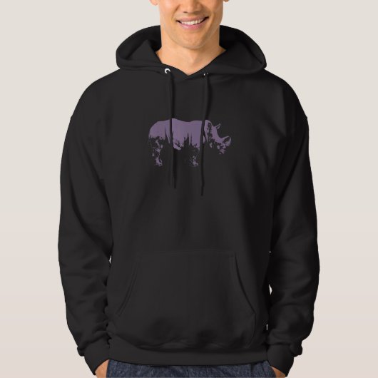 Rhino Rhinoceros Hoodie (Voorkant)