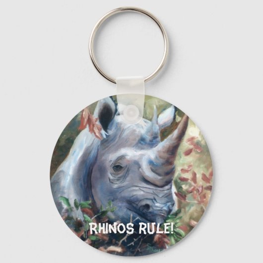 Rhino, Rhinos-regime. Button Sleutelhanger (Voorkant)