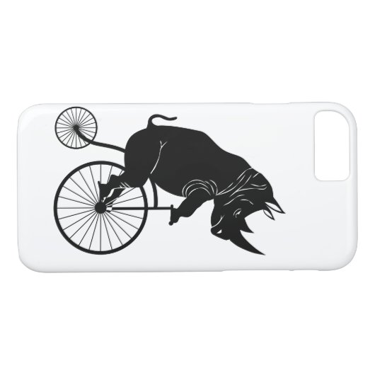 Rhino Riding Old Fashion Bike Case-Mate iPhone Case (Achterkant (Horizontaal))