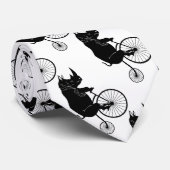 Rhino Riding Old Fashion Bike Stropdas (Opgerold)