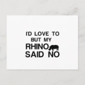 RHINO SAID NO BRIEFKAART (Voorkant)