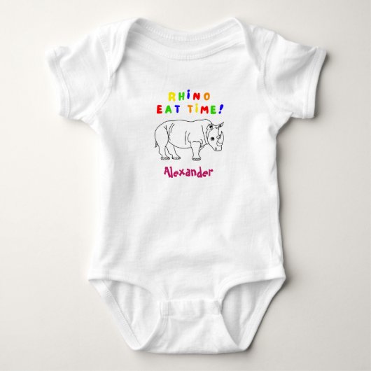 Rhino schattige baby-kostuums romper (Voorkant)