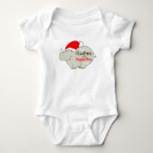 Rhino Schattigee Cartoon Kerst Romper (Voorkant)