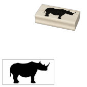 Rhino Silhouette Art Stempel (Gestempeld)
