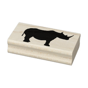 Rhino Silhouette Art Stempel