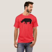 Rhino Silhouette Red T-Shirt (Voorkant volledig)
