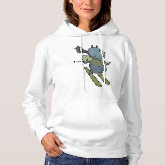 Rhino Skier Ski Hoodie (Voorkant)