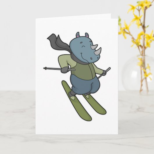 Rhino-skiër ski kaart (Gele Bloem)