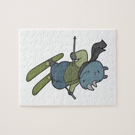 Rhino Skier Ski Legpuzzel (Horizontaal)