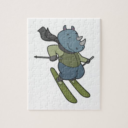 Rhino Skier Ski Legpuzzel (Verticaal)