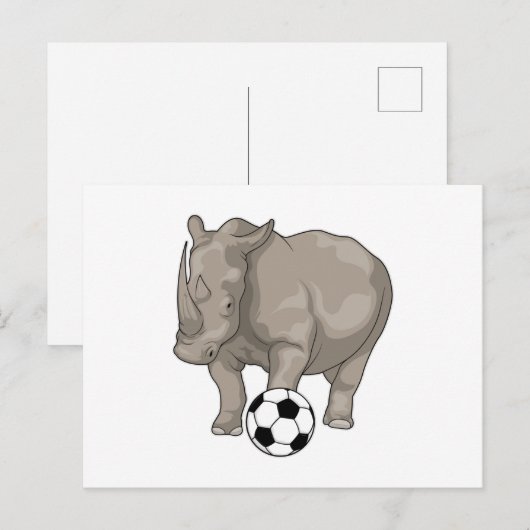 Rhino Soccer Soccer Briefkaart (Voorkant / Achterkant)