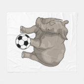 Rhino Soccer Soccer Fleece Deken (Voorkant (Horizontaal))
