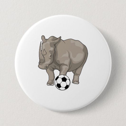 Rhino Soccer Soccer Ronde Button 7,6 Cm (Voorkant)