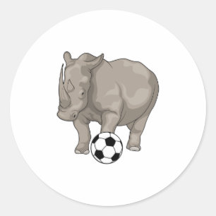 Rhino Soccer Soccer Ronde Sticker