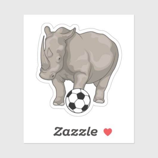 Rhino Soccer Soccer Sticker (Vel)