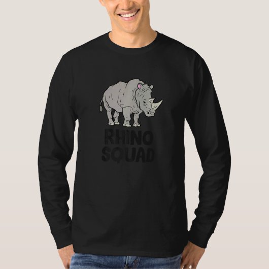 Rhino Squad Rhinoceros Team Rhino T-shirt (Voorkant)