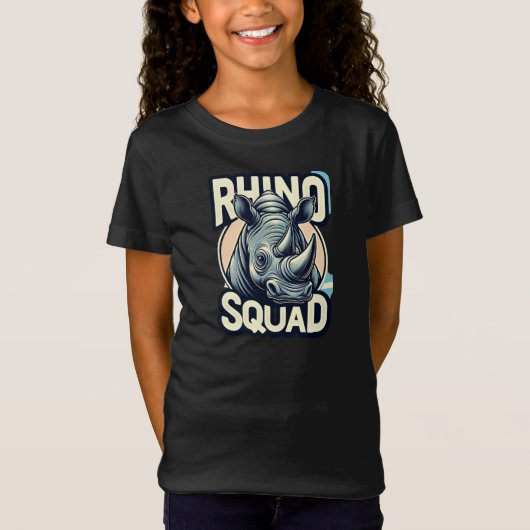 Rhino Squad" - Sta Sterk Samen T-shirt (Voorkant)