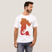 Rhino-Stego-Fish T-shirt (vuur) (Voorkant volledig)