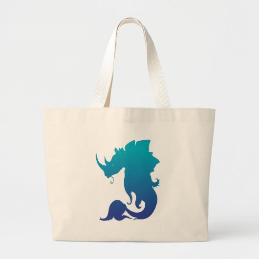Rhino-Stego-Fish (waterkleurschema) Grote Tote Bag (Voorkant)