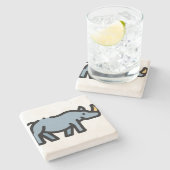 Rhino Stenen Onderzetter (Zijkant)