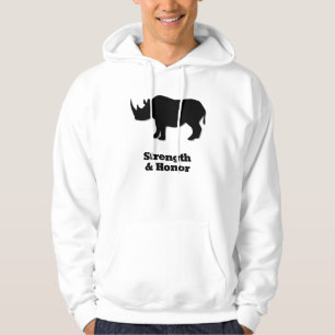 Rhino-sterkte en zwart gekleurd hoodie