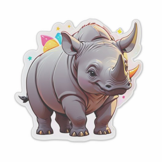 Rhino Sticker (Voorkant)
