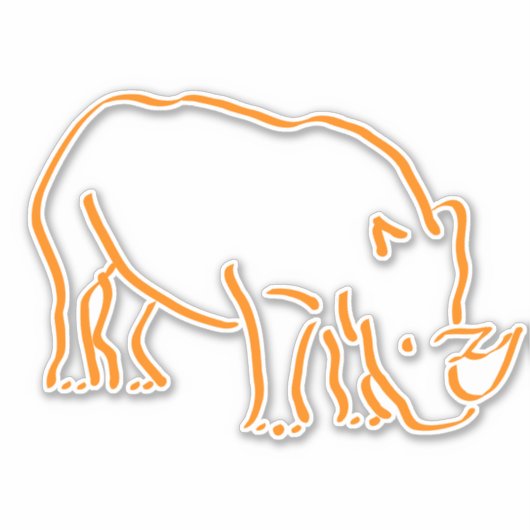 Rhino Sticker (Voorkant)