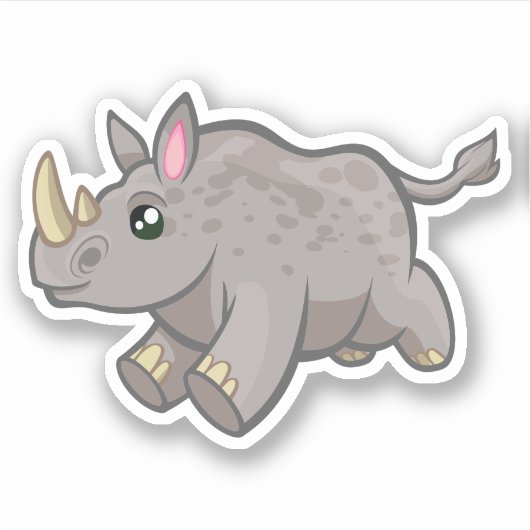 Rhino Sticker (Voorkant)