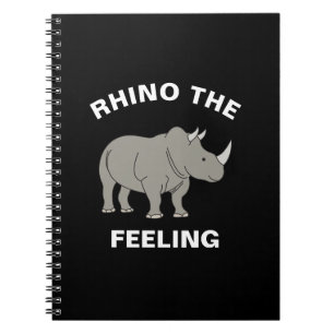 Rhino The Feeling Funny Wildlife Rhinoceros Pun Notitieboek