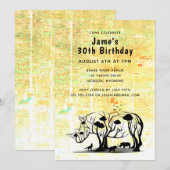 Rhino Tree Silhouette Kaart (Voorkant / Achterkant)