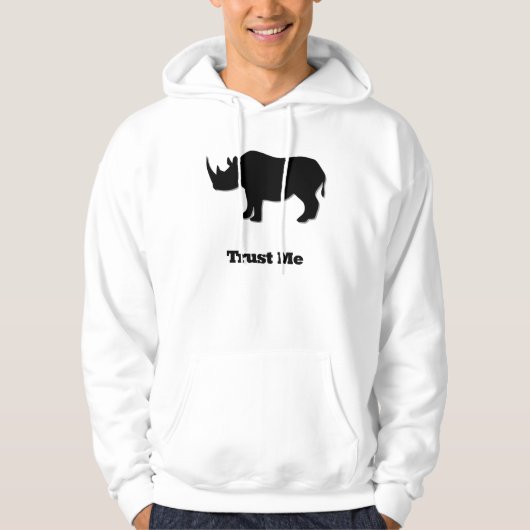 Rhino Trust Me zwart Hoodie (Voorkant)