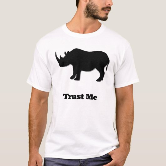 Rhino Trust Me zwart T-shirt (Voorkant)