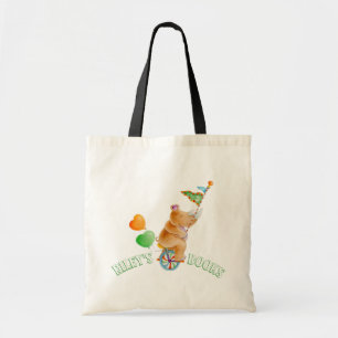 Rhino unicyclist circus kunstbibliotheektas tote bag