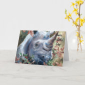 Rhino-Vaderdag-Kaart Kaart (Gele Bloem)