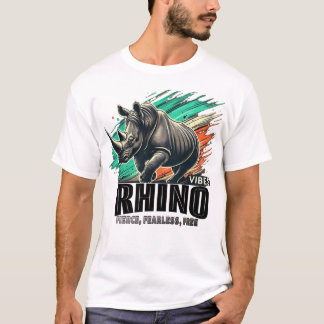 Rhino Vibes - Fierce, Fearless, Gratis T-shirt